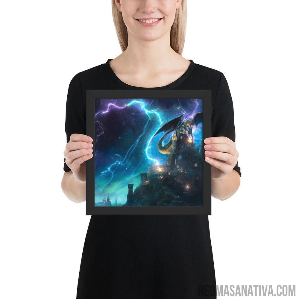 Space Storm Sentinel Framed Photo Paper Poster