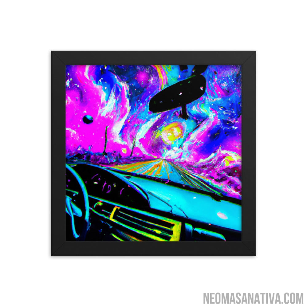 Cruising Down Rainbow Road Framed Photo Paper Poster
